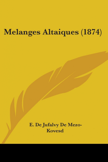 Melanges Altaiques (1874)