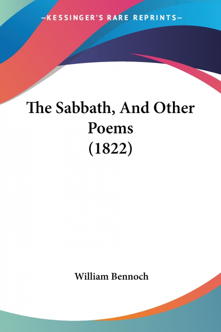 The Sabbath, And Other Poems (1822)