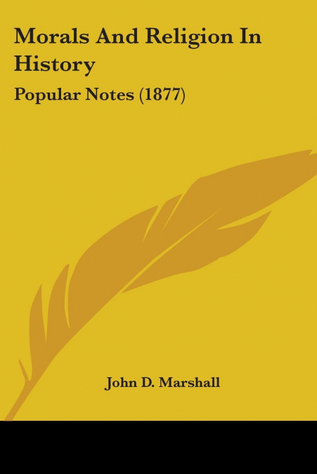 Morals And Religion In History