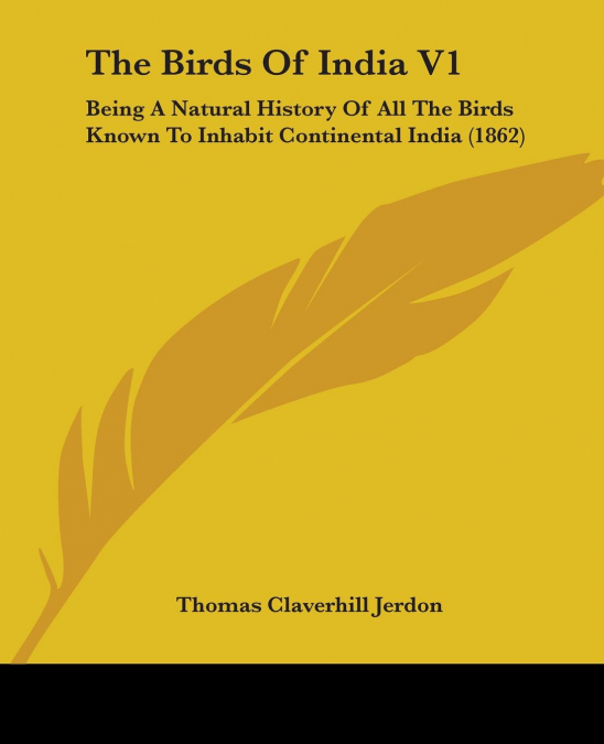 The Birds Of India V1