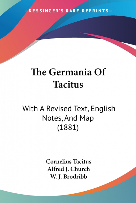The Germania Of Tacitus