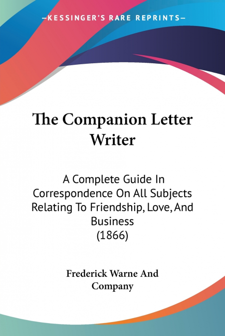 The Companion Letter Writer