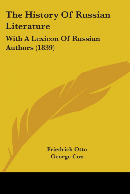 The History Of Russian Literature
