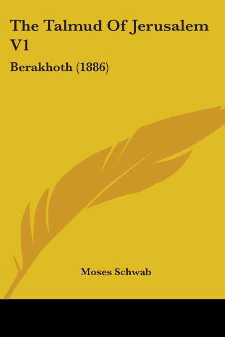 The Talmud Of Jerusalem V1