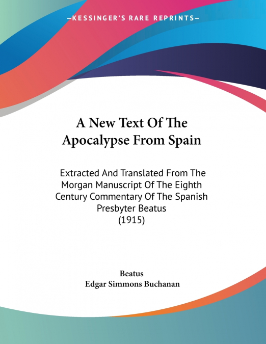 A New Text Of The Apocalypse From Spain