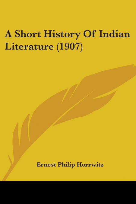 A Short History Of Indian Literature (1907)