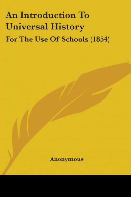 An Introduction To Universal History