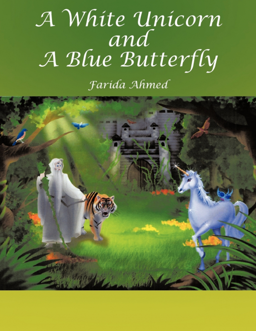 A White Unicorn And A Blue Butterfly