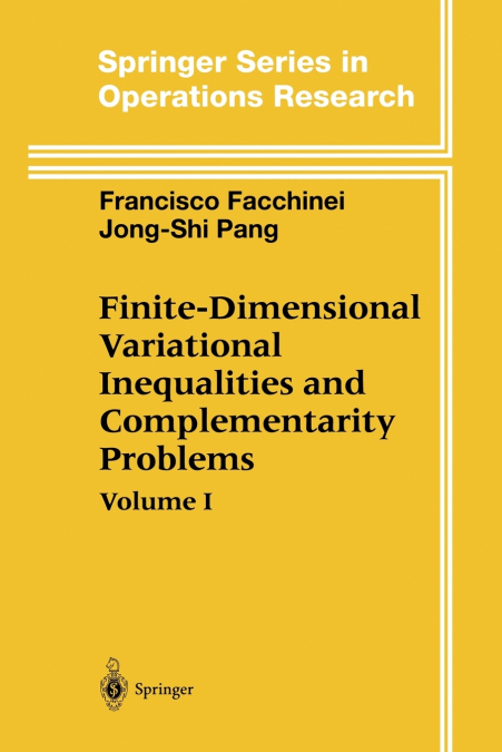 Finite-Dimensional Variational Inequalities and Complementarity Problems
