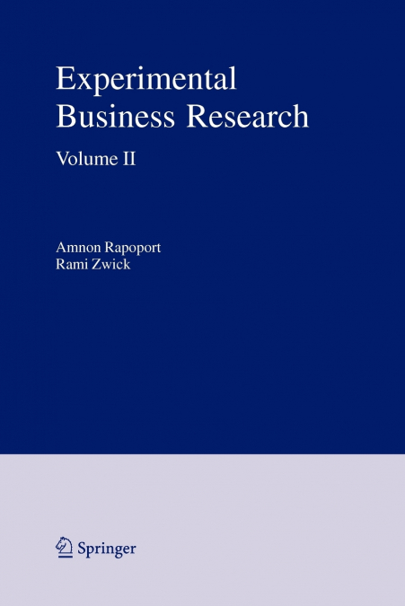 Experimental Business Research