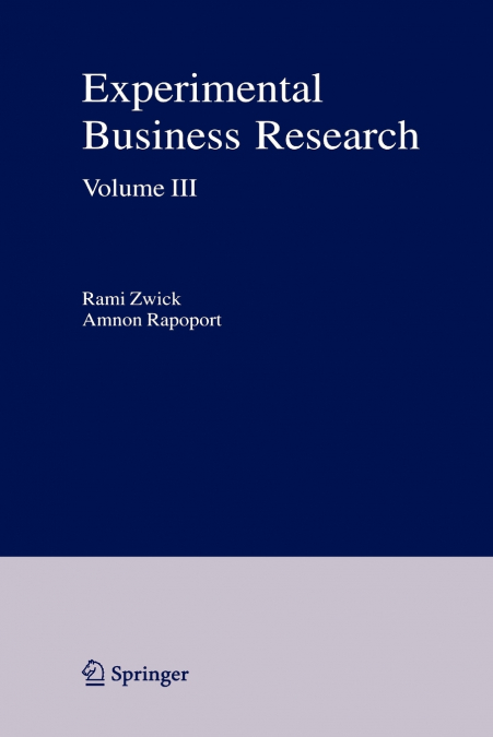Experimental Business Research