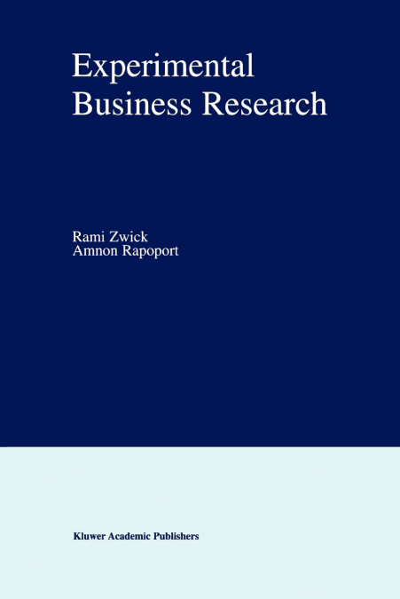 Experimental Business Research