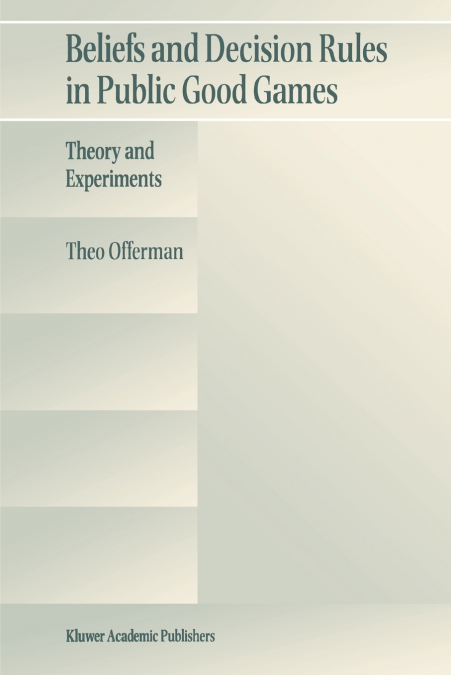 Beliefs and Decision Rules in Public Good Games
