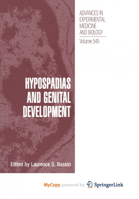 Hypospadias and Genital Development