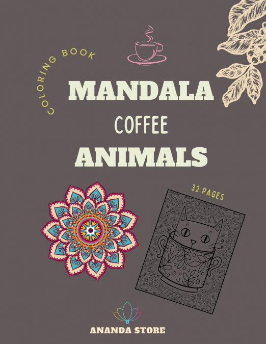 Mandala Coffee Animals Coloring Book