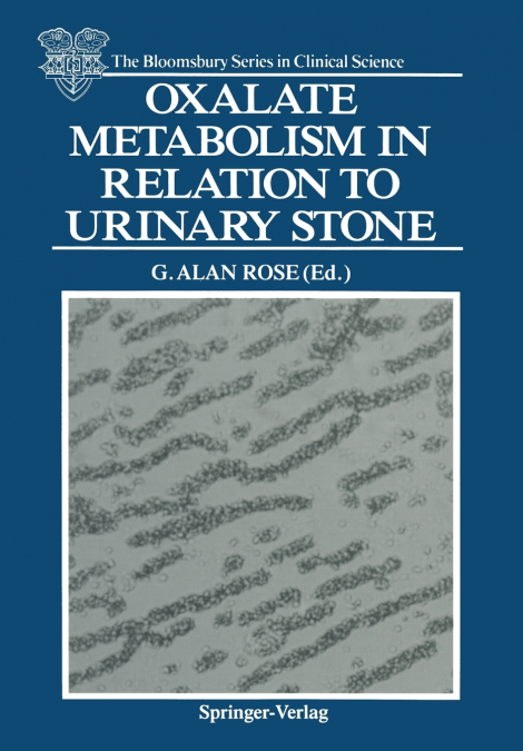 Oxalate Metabolism in Relation to Urinary Stone