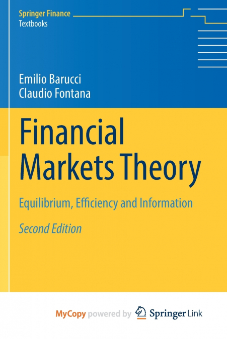 Financial Markets Theory