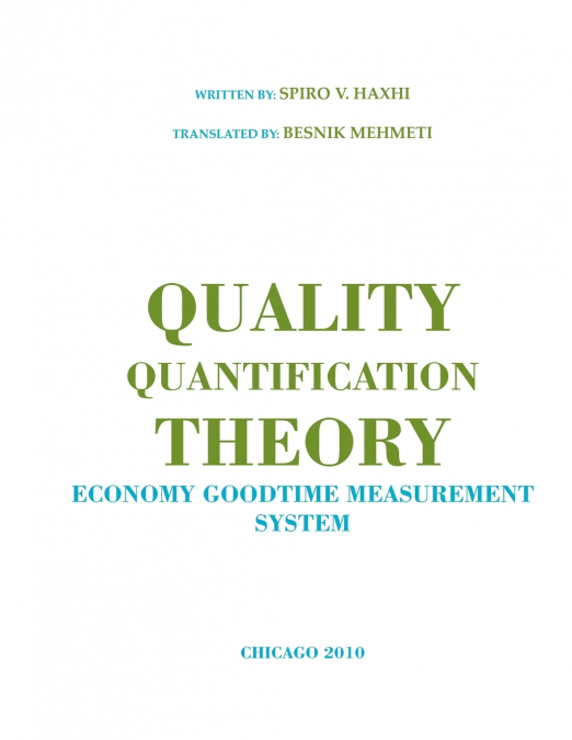 QUALITY QUANTIFICATION THEORY