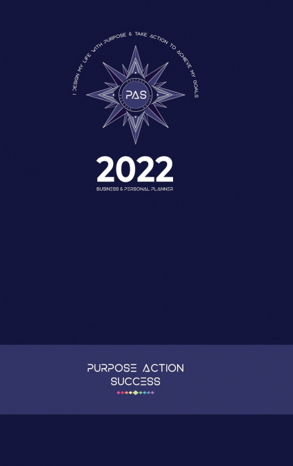 11-in-1 2022 PLANNER 6x9' | 24-Hour Time Slots | Personal Business | 24 Hour Planner Daily Diary | Hardcover | Matte Finish | Purpose Action Success | V4 | Navy Planner
