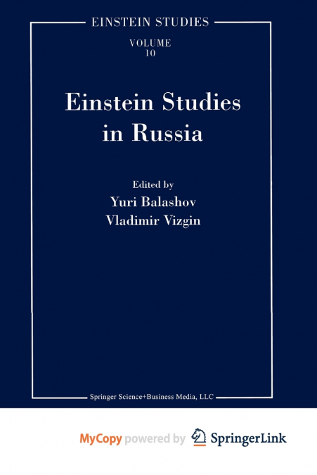 Einstein Studies in Russia