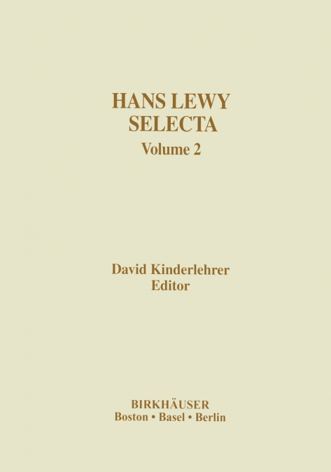 Hans Lewy Selecta