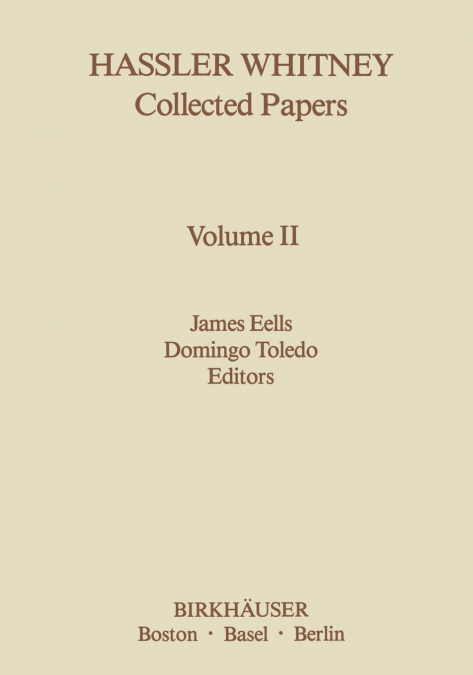 Hassler Whitney Collected Papers