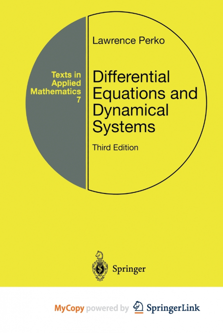 Differential Equations and Dynamical Systems