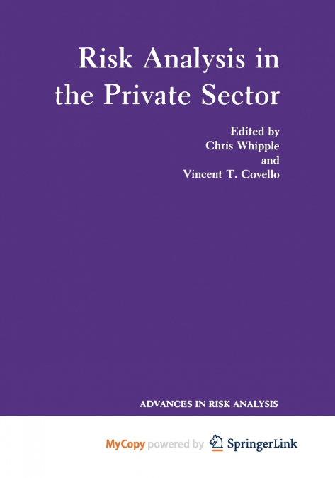 Risk Analysis in the Private Sector
