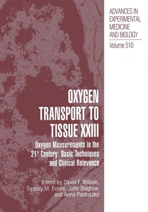 Oxygen Transport To Tissue XXIII