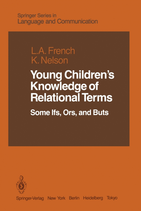 Young Children’s Knowledge of Relational Terms