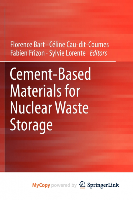 Cement-Based Materials for Nuclear Waste Storage
