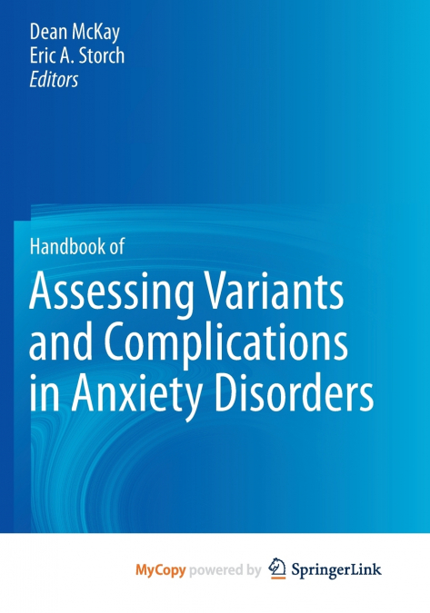 Handbook of Assessing Variants and Complications in Anxiety Disorders