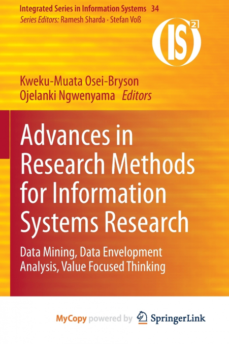 Advances in Research Methods for Information Systems Research