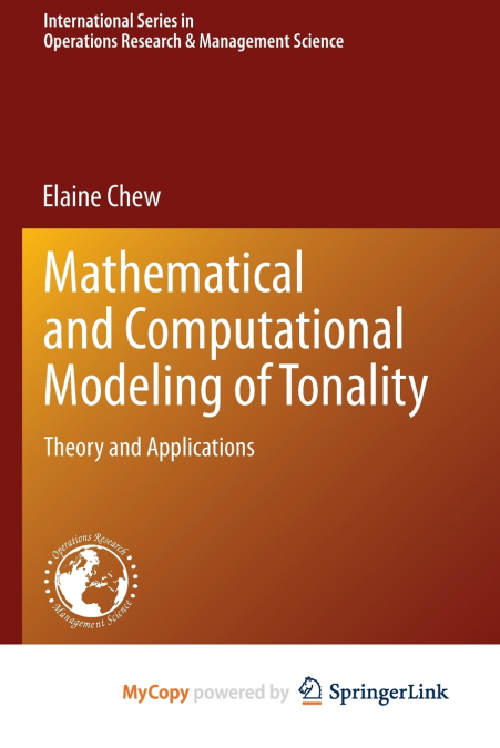 Mathematical and Computational Modeling of Tonality
