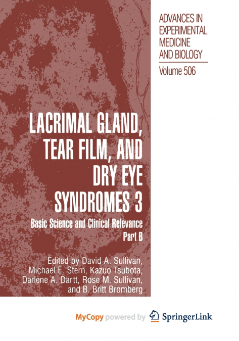 Lacrimal Gland, Tear Film, and Dry Eye Syndromes 3