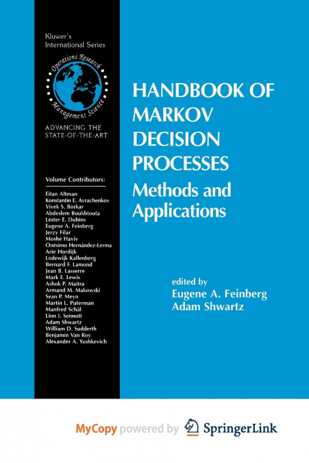 Handbook of Markov Decision Processes