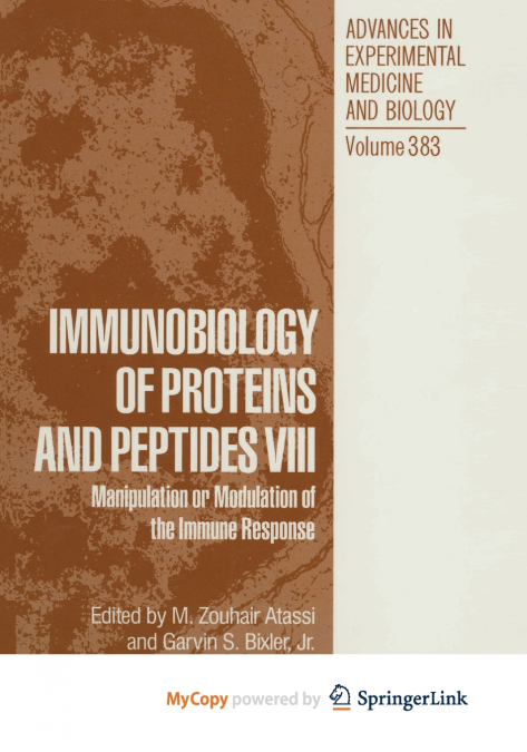 Immunobiology of Proteins and Peptides VIII