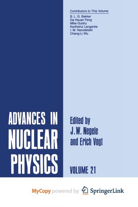 Advances in Nuclear Physics