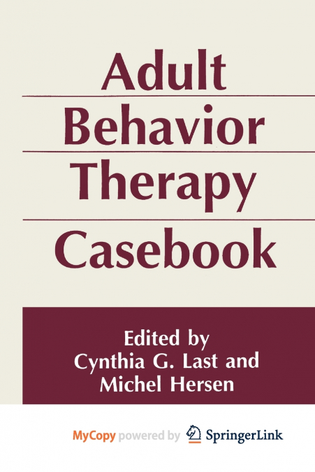 Adult Behavior Therapy Casebook