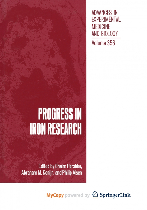 Progress in Iron Research