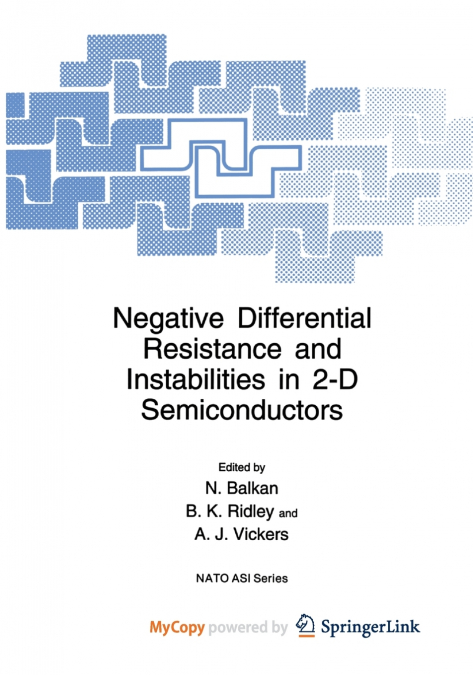 Negative Differential Resistance and Instabilities in 2-D Semiconductors