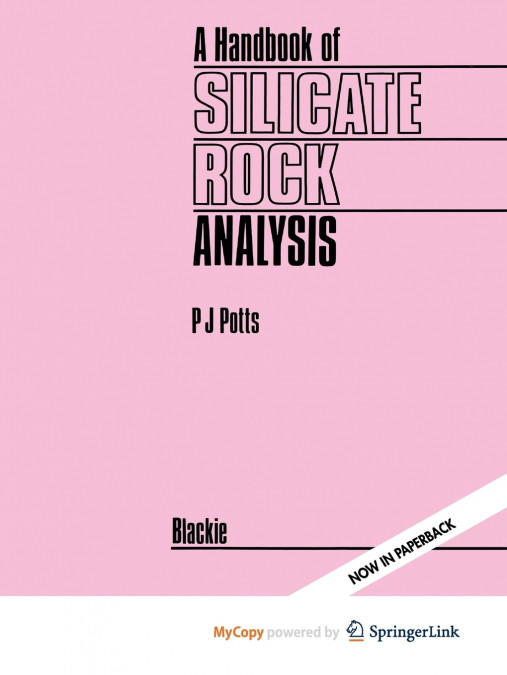 A Handbook of Silicate Rock Analysis