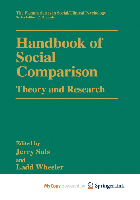 Handbook of Social Comparison