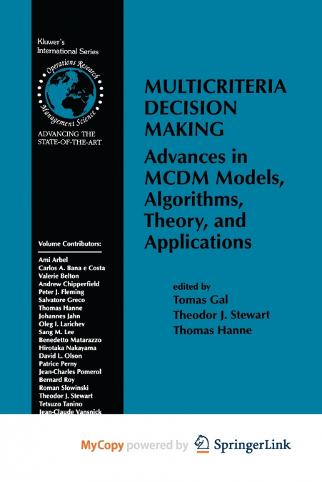 Multicriteria Decision Making