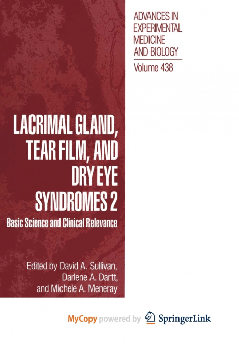 Lacrimal Gland, Tear Film, and Dry Eye Syndromes 2