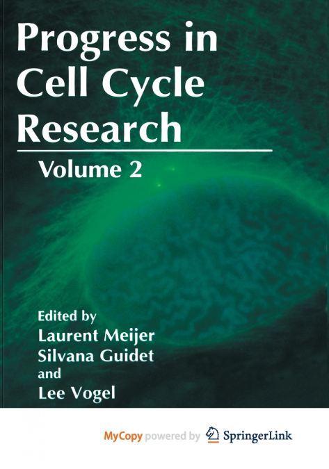 Progress in Cell Cycle Research