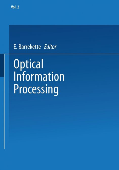 Optical Information Processing