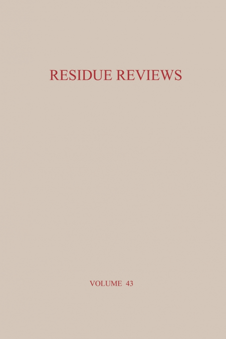 Residue Reviews