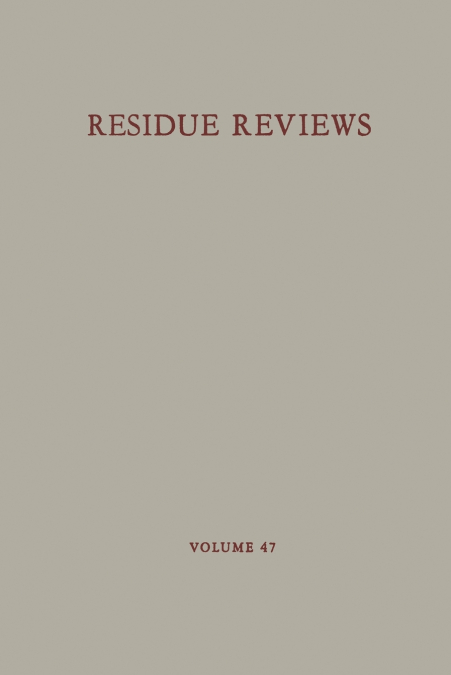 Residue Reviews