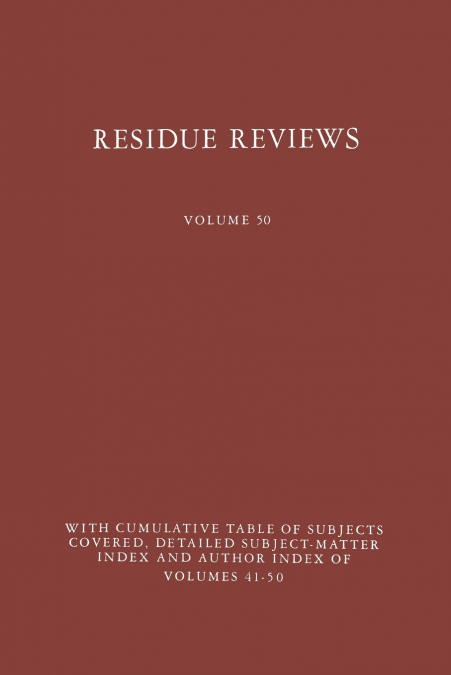 Residue Reviews
